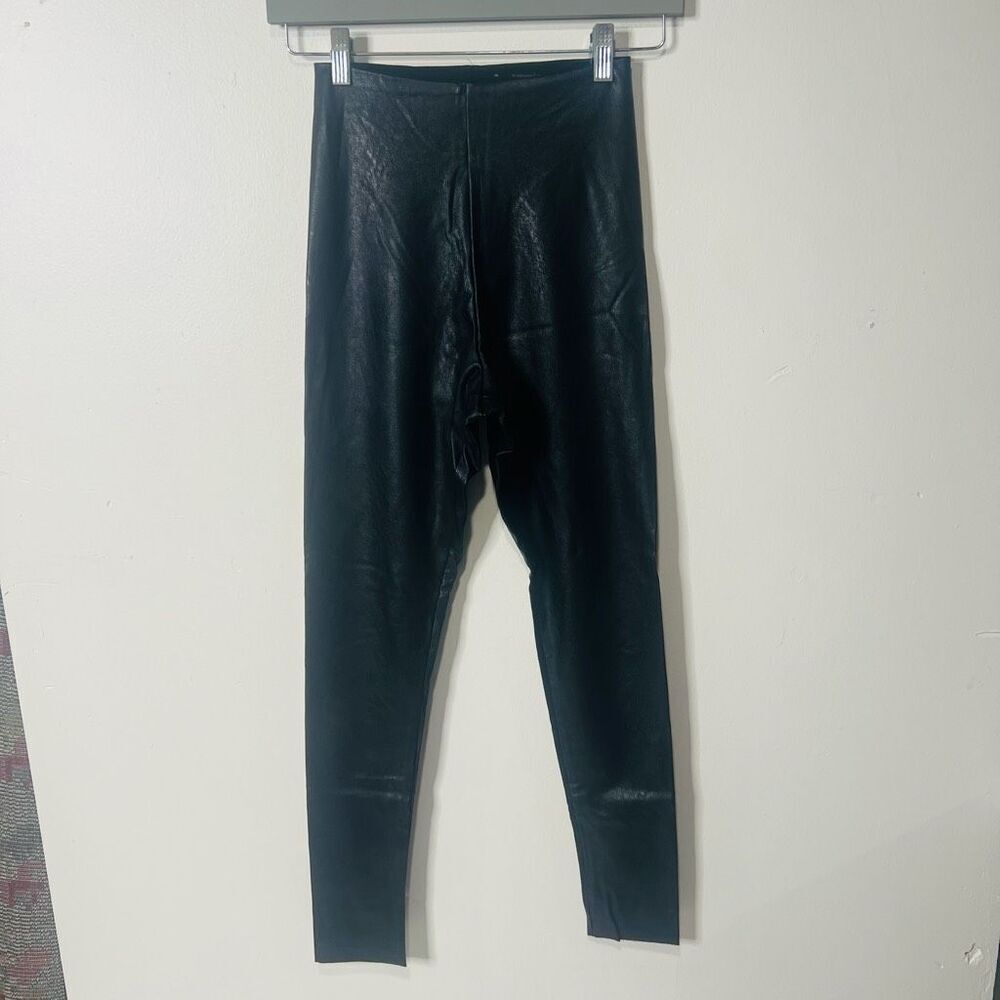 Commando Black vegan Leather Look Pants Sz M